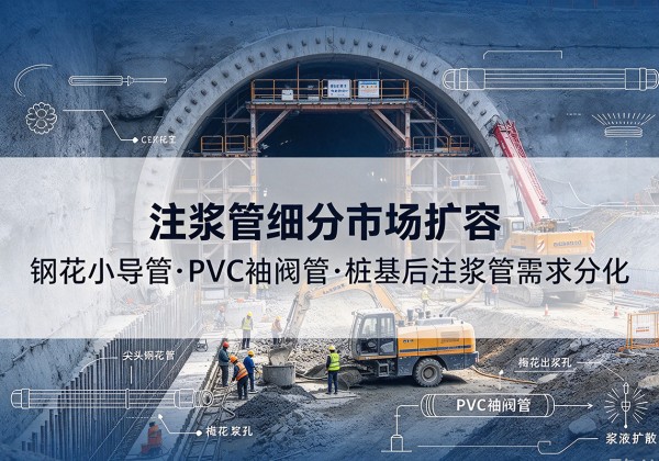 潜江注浆管细分市场扩容，隧道钢花小导管、PVC 袖阀管、桩基后注浆管需求分化